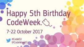 Celebramos el 5 aniversario Code Week con 5 actividades