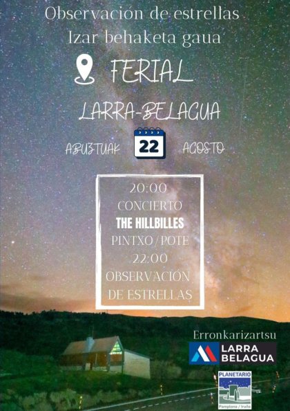 Observaci�n de estrellas en el Ferial Larra Belagua 